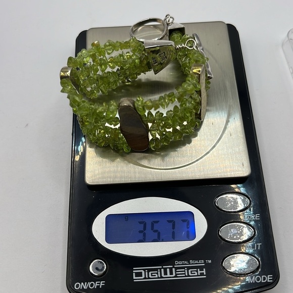 DTR JAY KING 925 Silver Vintage Peridot Multi-Strand Chain Bracelet size 7.5 - Picture 11 of 11